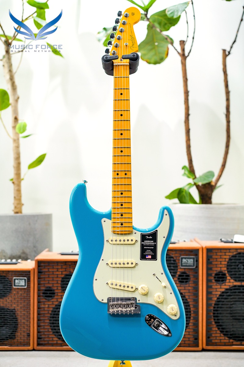 Fender USA American Professional II Stratocaster SSS-Miami Blue w/Maple FB (신품) 펜더 아메리칸 프로페셔널 II 스트라토캐스터 - US23086421